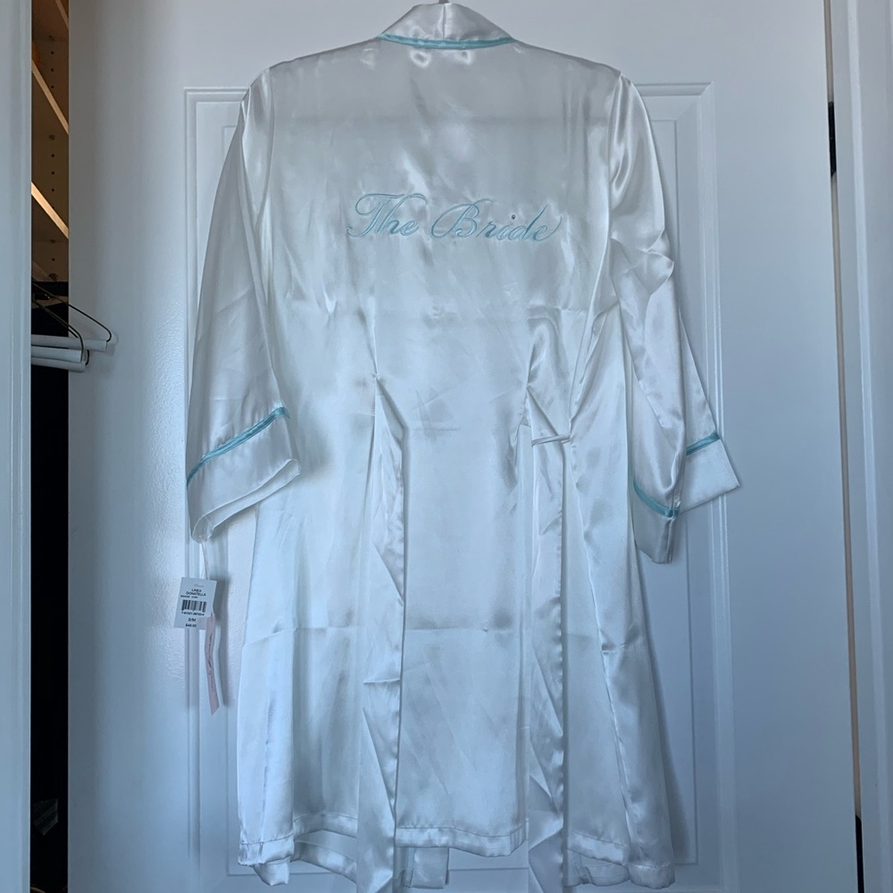 Wedding Season!!! Never worn! White satin bridal robe - Picture 3 of 3